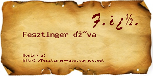 Fesztinger Éva névjegykártya